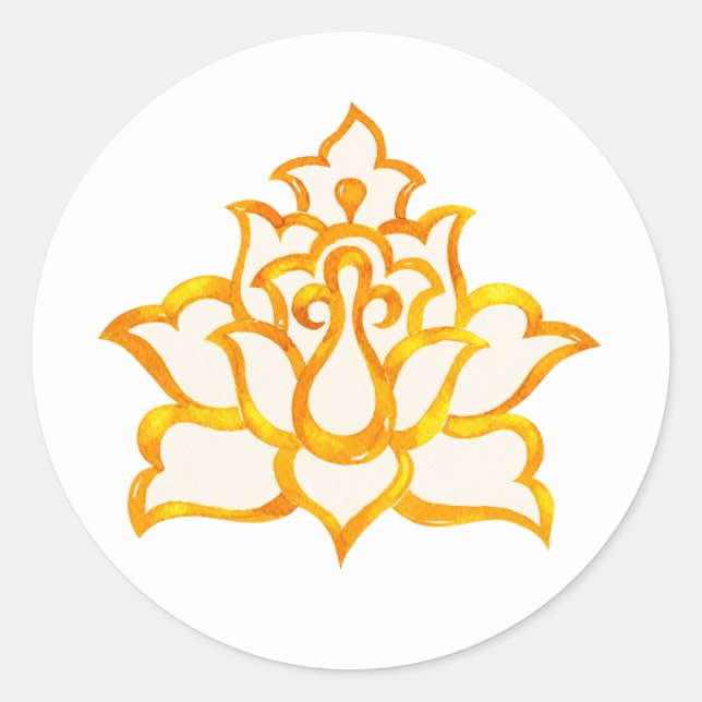 Adesivo Dourado Lotus Sticker (Frente)