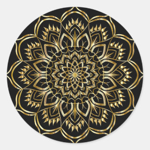 Adesivo Dourado Mandala