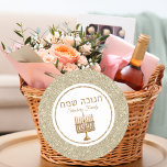 Adesivo Dourado Menorah, feriado judaico hebraico Hanukkah<br><div class="desc">Dourado Menorah Jewish Holiday Hebraico Hanukkah Stickers</div>