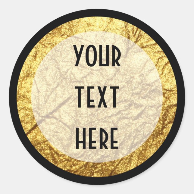 Adesivo Dourado moderno na Black White Strike Boutique (Frente)