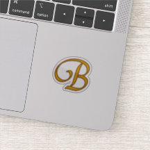 Dourado Monograma B Sticker