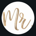Adesivo DOURADO MR Padrinho de casamento de Casamento de T<br><div class="desc">Personalizar com qualquer texto. Itens correspondentes estão disponíveis. A cor do adesivo/fundo pode ser feita o que você quiser.</div>