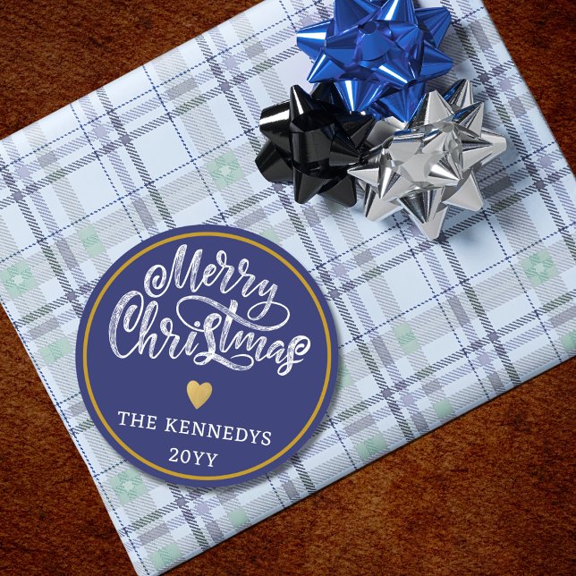 Adesivo Dourado Natal Azul (Criador carregado)