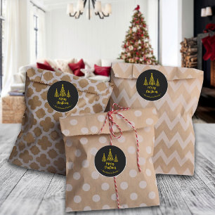 Adesivo Dourado Natal minimalista