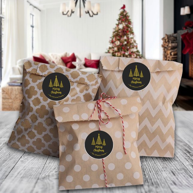 Adesivo Dourado Natal minimalista (Criador carregado)