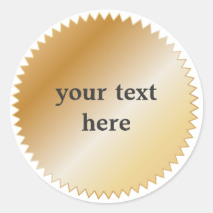 Adesivo Dourado Prêmio Sticker - Personalizável