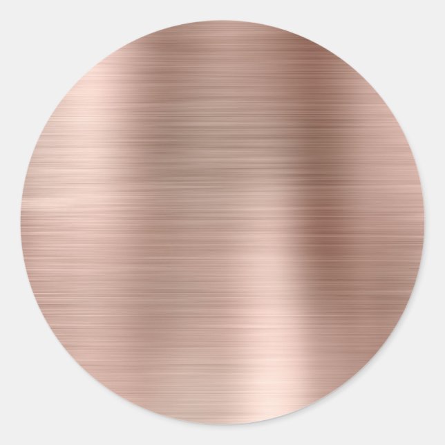 Adesivo Dourado Rosa Metálico Falso em Branco (Frente)