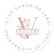 Dourado Rosa Split Personalizado Monograma T U W Y