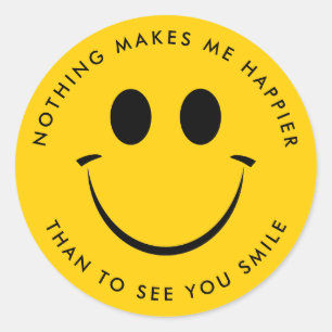 Adesivo Dourado rosto feliz personalizado