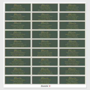 Adesivo Dourado Script Emerald Green Address Labs
