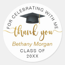 Dourado Script Obrigado Graduação