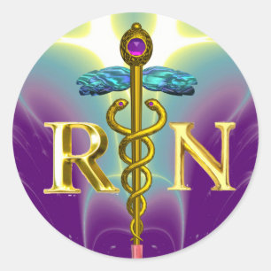 Adesivo Dourado SÍMBOLO DE ENFERMEIRA REGISTRADO DO CADUE