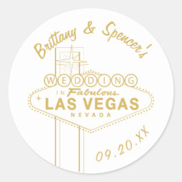 Adesivo Dourado Sinal de Las Vegas Casamento