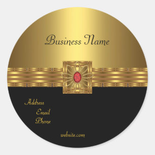 Adesivo Dourado Sobre Preto Vermelho