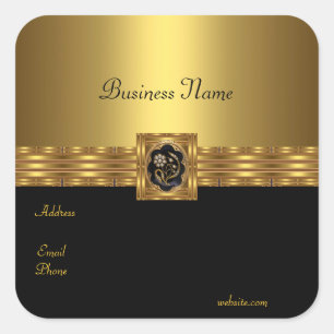 Adesivo Dourado Sobre Quadrado Preto Dourado