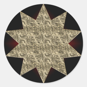 Adesivo Dourado Starburst Sticker