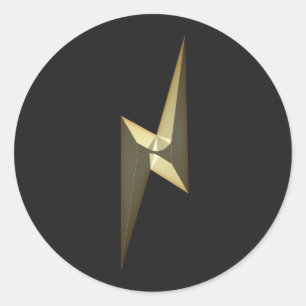 Adesivo Dourado trovão preto