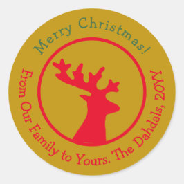 Adesivo Dourado Vermelho Verde Vermelho de Névoa de Natal