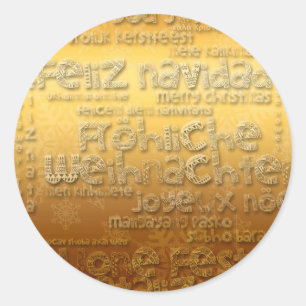 Adesivo Dourado Weihnachten Navidad R Sticker