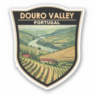 Adesivo Douro Valley Portugal Viagem Art Vintage