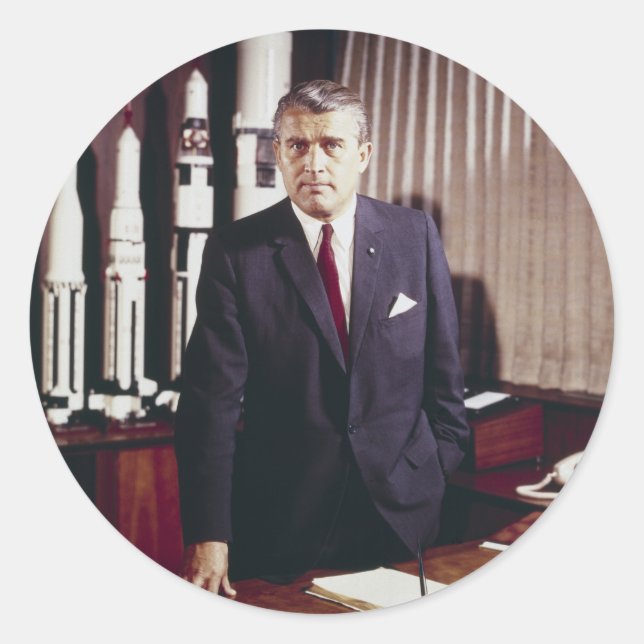 Adesivo Doutor Wernher von Braun Portrait (Frente)