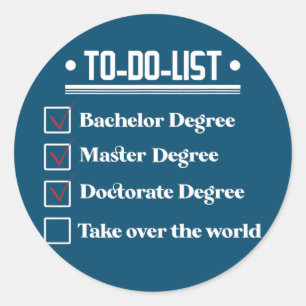 Adesivo Doutorado Engraçado Doutorado Dissertação Doutorad