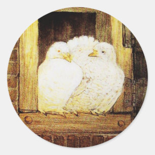 Adesivo DOVAS BRANCAS NA JANELA Amarelo