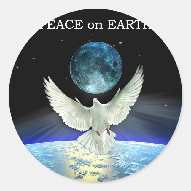 Adesivo Dove of Peace over Planet Earth (Frente)