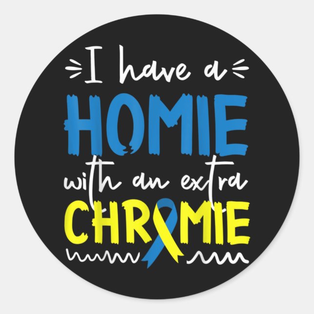 Adesivo Down Syndrome Awareness  For Friend Homie Down Syn (Frente)