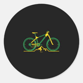 Adesivo Downhill mountain bike in bright green and yellow