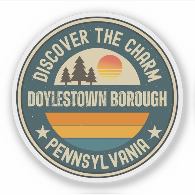 Adesivo Doylestown, Pensilvânia (Frente)