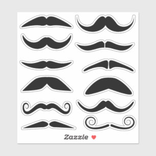 Adesivo Doze bigodes pretos