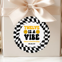 Doze É Um Clima Retro Festa de Aniversário de 12 A