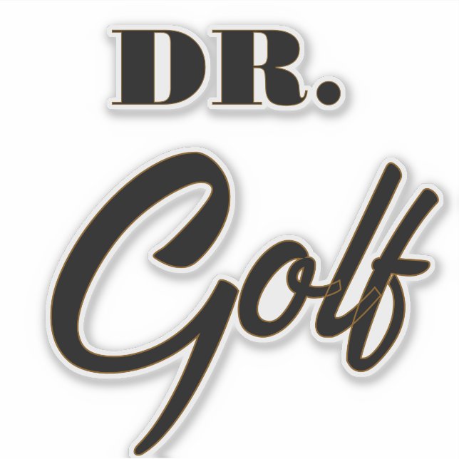 Adesivo Dr. Golf Funny Design para Golf Lovers (Frente)