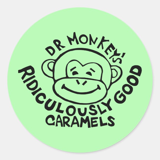 Adesivo Dr. Monkey Round Stickers (Frente)