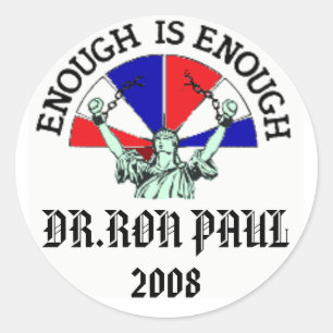 ADESIVO DR. RON PAUL, 2008