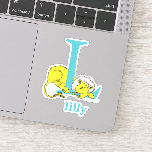 Adesivo Dr. Seuss ABC: Carta L - Branco   Adicione seu nom