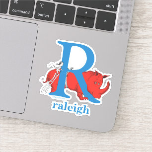 Adesivo Dr. Seuss ABC: Carta R - Branco Adicione seu nom