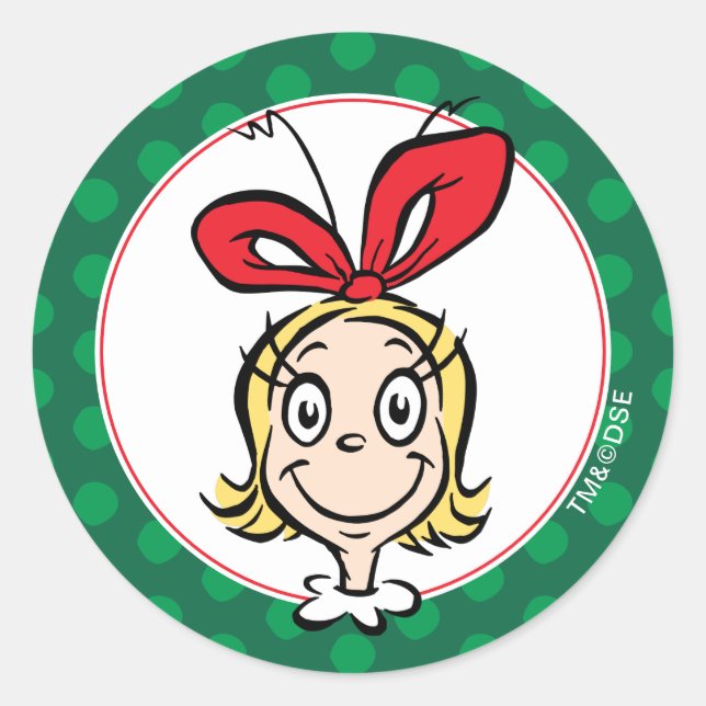 Adesivo Dr. Seuss | Cindy-Lou Quem é Simpática (Frente)
