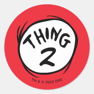 Adesivo Dr. Seuss Coisa Um Coisa Dois Personalizada
