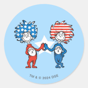 Adesivo Dr. Seuss Coisa Uma Coisa Duas Gráficos Patrióti