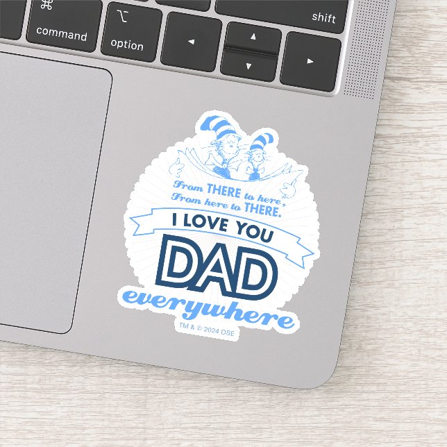 Adesivo Dr. Seuss | Eu Te Amo Papai Em Qualquer Lugar (Detalhe)