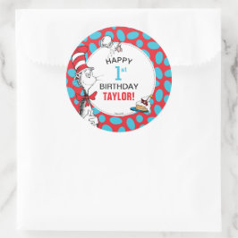 Adesivo Dr. Seuss | Gato no Chapéu Aniversário