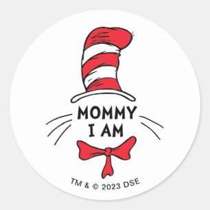 Adesivo Dr. Seuss Gato no Chapéu - Mamãe eu sou