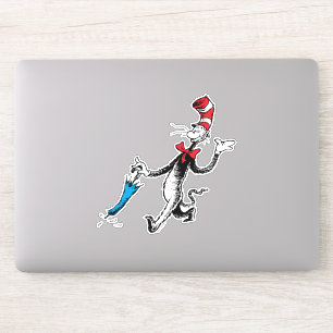 Adesivo Dr. Seuss   Gato no Chapéu Passeio de Guarda-chuva