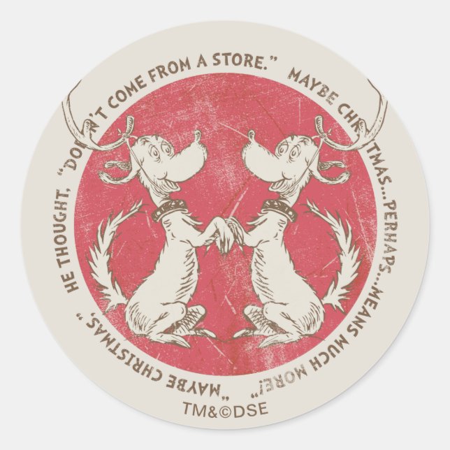 Adesivo Dr. Seuss | Grpolegadas | Máx. - Cotação de Natal (Frente)