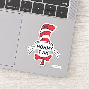 Adesivo Dr. Seuss O Gato no Chapéu - Mamãe eu estou