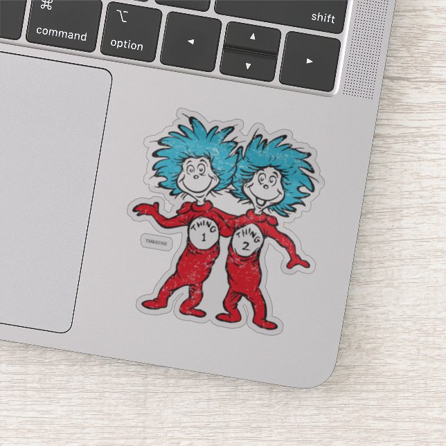 Adesivo Dr. Seuss | Sessão da Coisa 1, Da Coisa 2 (Detalhe)