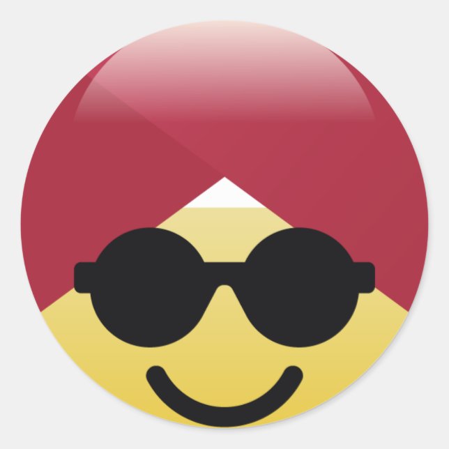 Adesivo Dr. Social Media Sunglass Turban Emoji Sticker (Frente)