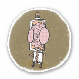 Adesivo Dra. Brain Comic Book Style Sticker